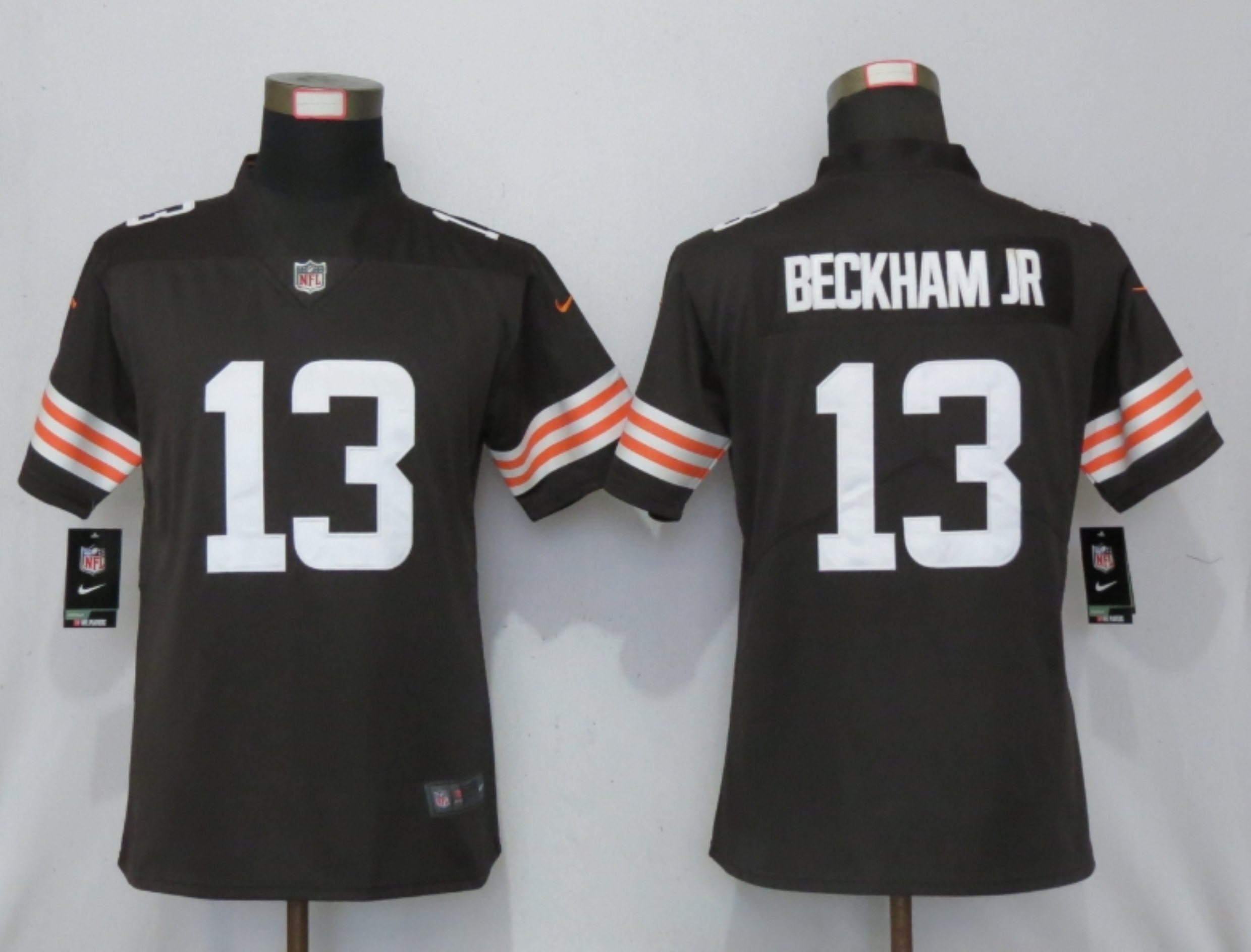 Women New Nike Cleveland Browns #13 Beckham jr Brown Vapor Elite Playe
